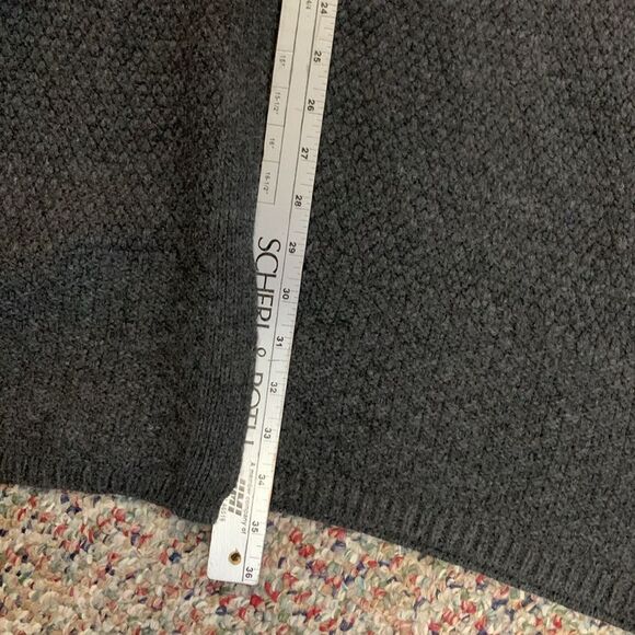 Topshop Gray Multiple Texture Knit Long Open Front Cardigan Sweater Size 10 - Picture 10 of 11